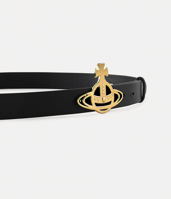 Vivienne Westwood line orb buckle/light gold black